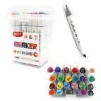 Скетч маркеры для рисования Aodemei двусторонние для бумаги набор 24 шт M6113-24