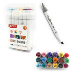 Скетч маркеры для рисования Aodemei двусторонние для бумаги набор 18 шт M6113-18