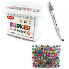 Скетч маркеры для рисования Aodemei двусторонние для бумаги набор 80 шт M6113-80