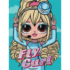 Картина раскраска по  номерам на холсте  - 30*40см Идейка КН6275 L.O.L. Surprise! O.M.G. Fly Gurl
