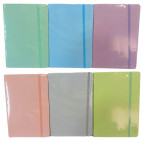 Блокнот А5 80л. Лидер с резинкой 1872-5р Макарун, цветной край