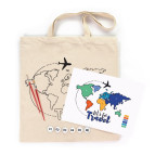 Сумка-шопер хлопковая, раскраска, 38*42см ручка 60см Rosa Talent 220 г/кв.м Lets go Travel N0003655
