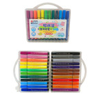 Фломастеры 24 цв. Aodemei Washable трехгранные, смываемые 6133-24 в пласт. боксе