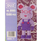 Конструктор 3D Magic Blocks Мишка Bearbrick фиолетовый 1580 деталь, кор.33*24,5*5см №8995/ZB-603