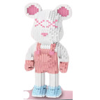 Конструктор 3D Magic Blocks Мишка Bearbrick белый 1580 деталь, кор.33*24,5*5см №8993/ZB-606