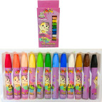 Мелки восковые для рисования цветные Kidis 12цв. Cats are the best 9157