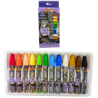 Мелки восковые для рисования цветные Kidis 12цв. Anime 9158