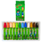 Мелки восковые для рисования цветные Kidis 12цв. Level Up 9160