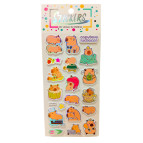 Наклейки детские 20,5*10,5см EVA с фольгой Капибара ST-7021/XT-003