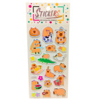 Наклейки детские 20,5*10,5см EVA с фольгой Капибара ST-7021/XT-004