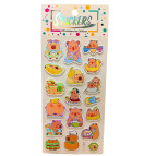 Наклейки детские 20,5*10,5см EVA с фольгой Капибара ST-7021/XT-005