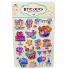 Наклейки детские 24*15см с фольгой Десерт LDK-005