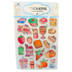 Наклейки детские 24*15см с фольгой Вкусняшки LDK-007