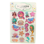 Наклейки детские 24*15см с фольгой Русалки LDK-011