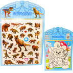 Наклейки детские 25,5*17см мягкие Дино RX-009