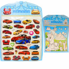 Наклейки детские 25,5*17см мягкие Авто RX-010