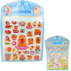 Наклейки детские 25,5*17см мягкие Капибара RX-036