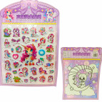 Наклейки детские 25,5*17см мягкие Единороги RX-039