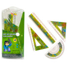 Линейки-набор 4пр Kidis Game on линейка 15см+2 угольника+транспортир, 13190