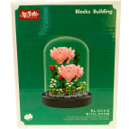 Конструктор 3D в колбе Blocks Building Розовые розы, 390 дет 10,6*10,6*13,7см №80006