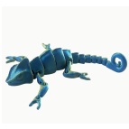 Игрушка пластик 3Д-принт Хамелеон радужный 15см , ассорти 8458