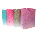 Пакет подарочный бумажный 55*43*15см Звездочки 296-XL Гигант
