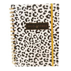 Тетрадь на спирали А5 100л. ТВП обложка 5230 на резинке, в клетку