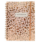 Тетрадь на спирали А5 100л. ТВП обложка 5237 на резинке, в клетку