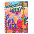 Тетрадь на спирали А5 100л. ТВП обложка 5240 на резинке, в клетку