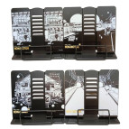 Подставка для книг металлическая сплошная ООПТ 19*21см Аниме, ассорти 1062P