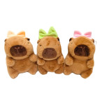 Игрушка мягкая Lux Капибара с бантиком h-22см №20326