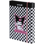 Папка для тетрадей B5 KITE мод 210 плотный картон на резинке Kuromi HK25-210-3