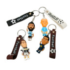 Брелок резиновый Футболист 7см с лентой Football, ассорти №АА18-17