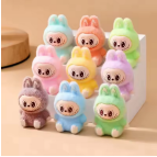 Игрушка фигурка Labubu Лабубу 4см резиновая  ворсистая, дизайн ассорти 3672