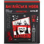 Тетрадь школьная предметная А5+ 168*203мм 48л. Kite в клетку, Cyber Английский язык K25-240-28