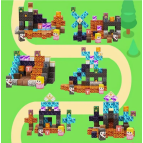 Конструктор 3D магнитный Magnetic Cube Minecraft майнкрафт, пакет 20*10*4см, 100 дет 2*2см H001