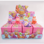 Игрушка фигурка Labubu Лабубу 5см Yoga в коробочках резиновая ворсистая, дизайн сюрприз 6114