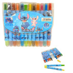 Карандаши восковые 12цв. Стич выдвижные 2011-O