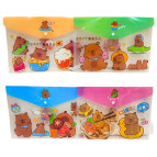 Папка-конверт А4 с кнопкой с принтом Лидер 2201-1955 Капибара