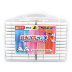 Маркер универсальный акриловый Aodemei двухсторонний Acrylic Marker набор 48 шт 6147-48 в пластиковом футляре