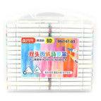 Маркер универсальный акриловый Aodemei двухсторонний Acrylic Marker набор 60 шт 6147-60 в пластиковом боксе