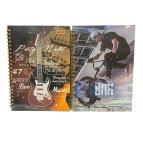 Тетрадь на спирали А4 100л твердая картонная обложка Молодежная, в клетку 4100-7