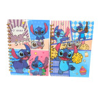 Тетрадь на спирали А5 80л. ТВП обложка Лидер Стич комби 1813-24-ST в клетку