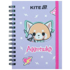 Блокнот на спирали А6 80л. Kite Aggretsuko AR25-229