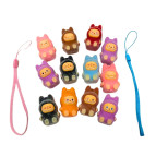 Игрушка фигурка-брелок Labubu Лабубу 4см ворсистая, дизайн ассорти ZB-1100