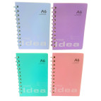 Блокнот на спирали А6 80л. пластиковая обложка Free Idea Макарун 2476-A6/А62477