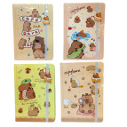 Блокнот А5 80л. Лидер с резинкой Капибара, ассорти 1082