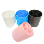 Подставка канцелярская пластиковая Круглая, наклонная 10*8см ассорти 6803