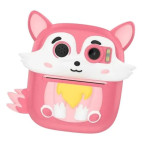 Фотоаппарат мгновенной печати детский Print Camera фотопринтер 2в1 KingToys Розовая Лисица P7 рож