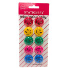 Магниты Д3см 10шт ZRH цветные Смайл 3010-см